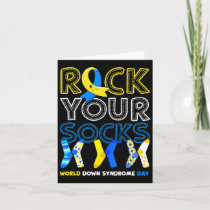 World Down Syndrome Day Rock Your Socks Awareness  Card