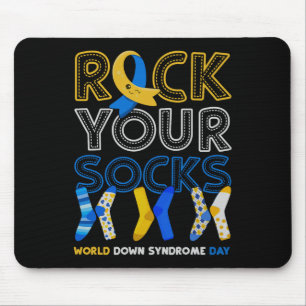 World Down Syndrome Day Rock Your Socks Awareness Mouse Pad