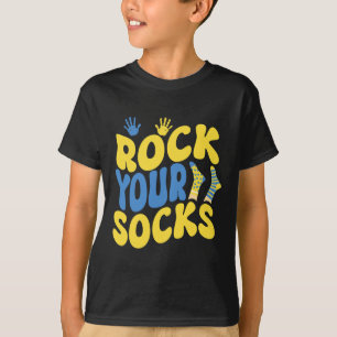 World Down Syndrome Day Rock Your Socks Groovy T-Shirt