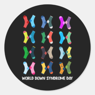 World Down Syndrome Day Socks Wdsd  Classic Round Sticker
