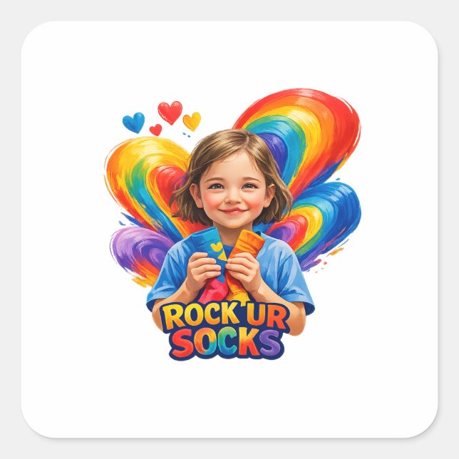 World Down Syndrome Day Square Sticker (Front)