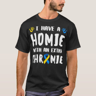 World Down Syndrome Day Trisomy 21 Ribbon Etra Chr T-Shirt