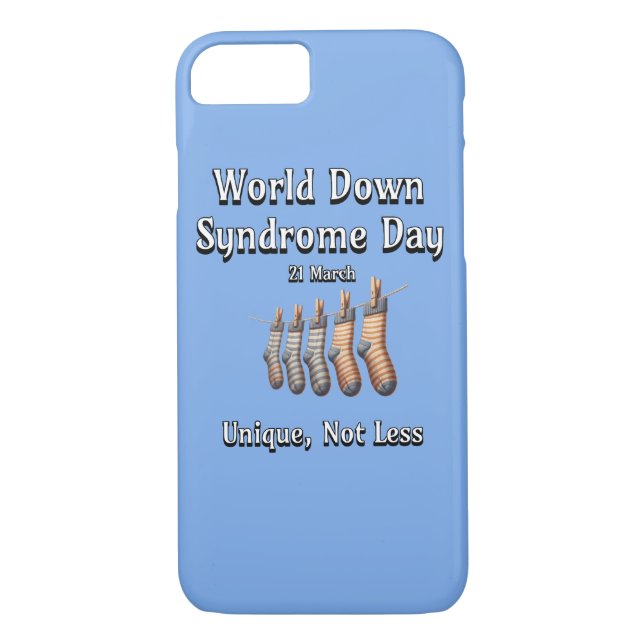 World Down Syndrome Day.  Unique not Less Case-Mate iPhone Case (Back)