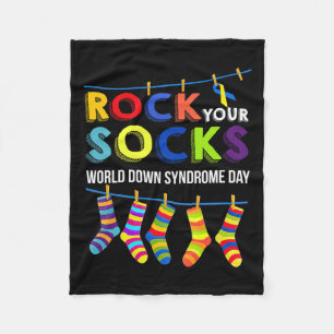 World Down Syndrome Day Your Socks Awareness  Fleece Blanket