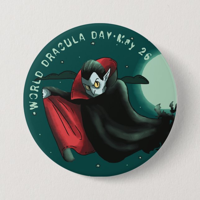 World Dracula Day, vampire 7.5 Cm Round Badge (Front)