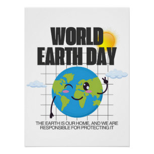 World Earth Day - April 22   Protect Our Planet Poster