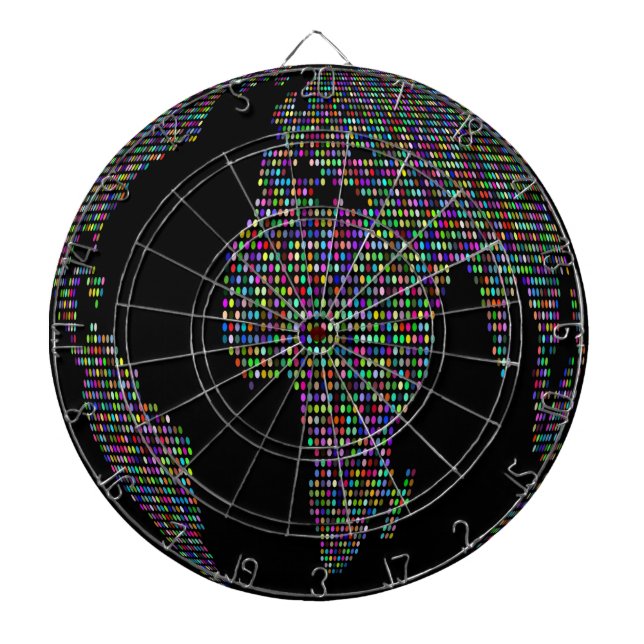 world earth planet globe map dartboard (Front)
