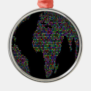 world earth planet globe map metal tree decoration