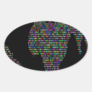world earth planet globe map oval sticker