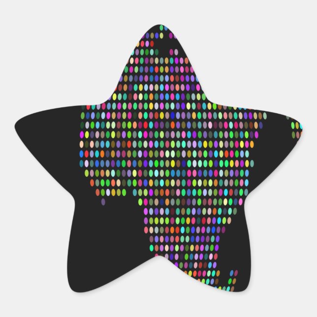 world earth planet globe map star sticker (Front)