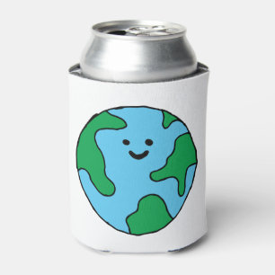 World Ecofriendly Icon Happy Earth Clipart Ecofrie Can Cooler