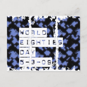 world eighties day postcard