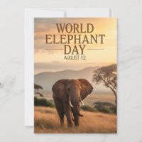 World Elephant Day African Savanna Art