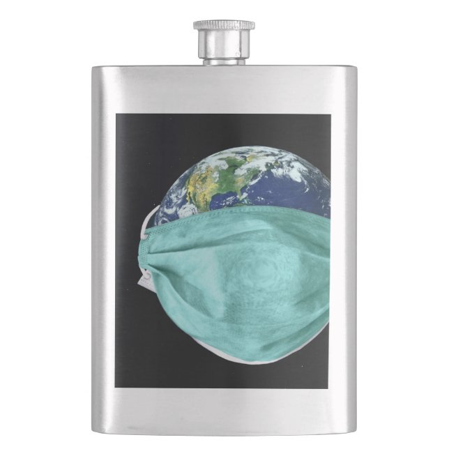 World Emergency Coronavirus Hip Flask (Front)