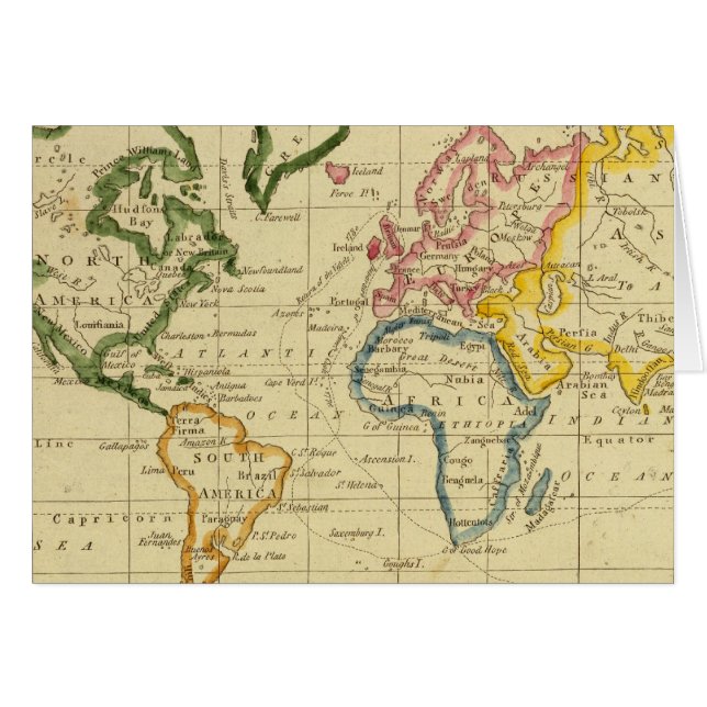 World engraved map (Front Horizontal)