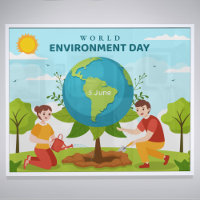 World Environment Day Custom Text Planting Trees