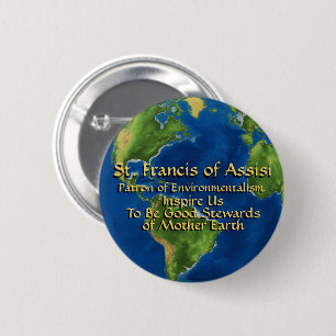 World Environment Day & St Francis of Assisi 6 Cm Round Badge