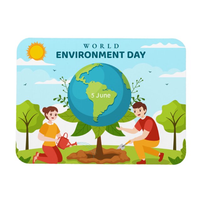 World Environment Day Tree Planting Magnet (Horizontal)