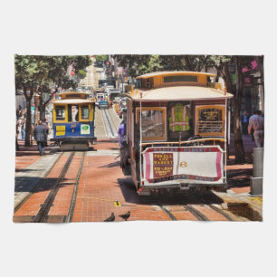 World Famous Cable Cars Tea Towel