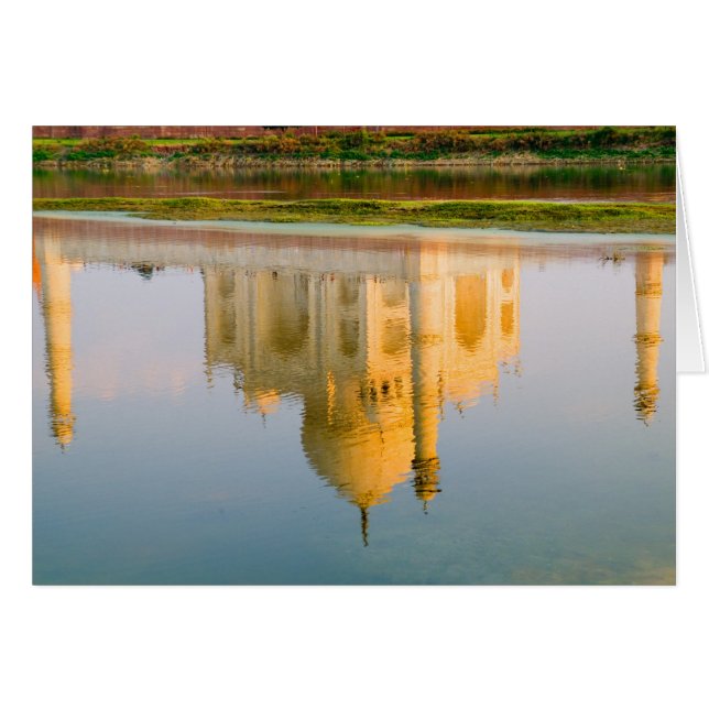 World famous Taj Mahal temple reflection at (Front Horizontal)