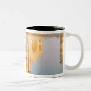 World famous Taj Mahal temple reflection at Two-Tone Coffee Mug