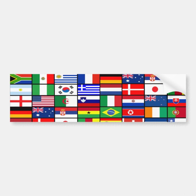 World Flags 2010 Bumper Sticker (Front)