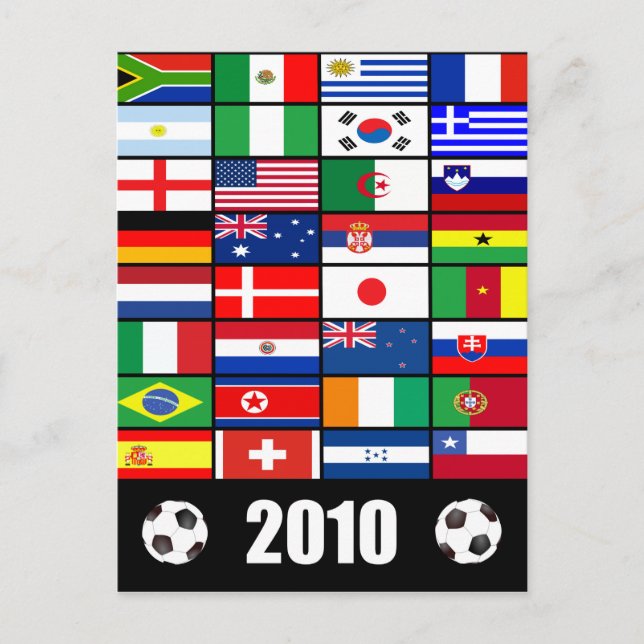 World Flags 2010 Postcard (Front)