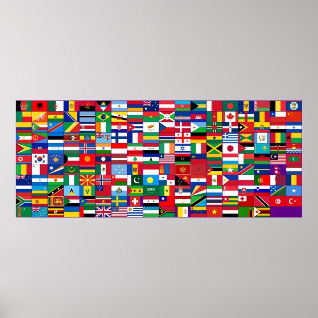 World Flags Background Poster (Front)