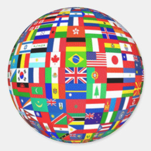 WORLD FLAGS CLASSIC ROUND STICKER
