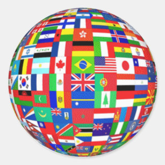 WORLD FLAGS CLASSIC ROUND STICKER