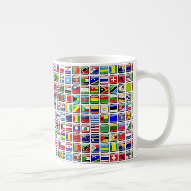 World Flags Coffee Mug (Right)