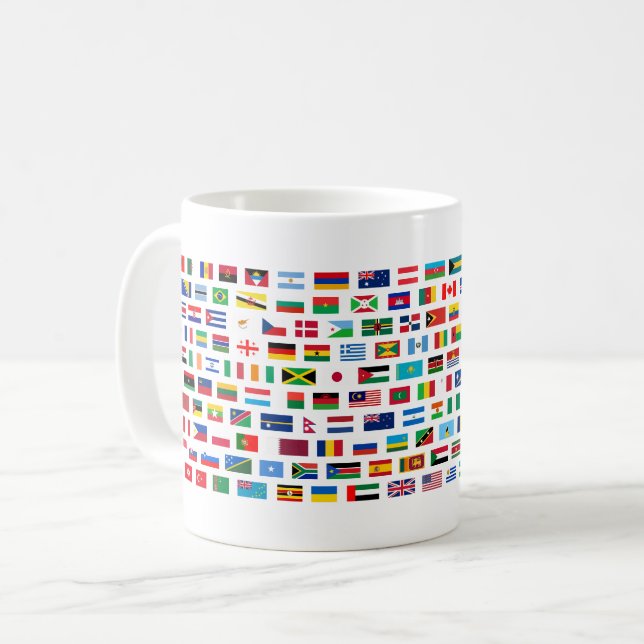 World flags coffee mug (Front Left)