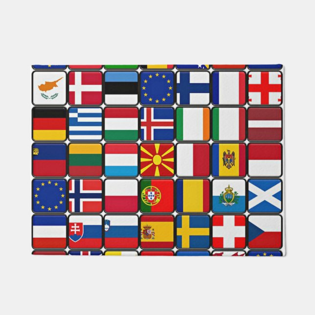 World Flags collection, international Doormat (Front)