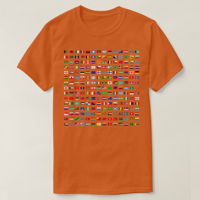 World Flags  Cool Travel 210 Flag International  T-Shirt (Design Front)