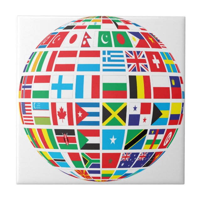 World Flags Globe Tile (Front)