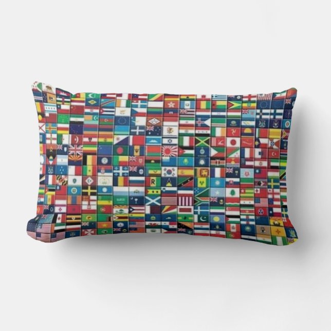 World Flags Pillow (Front)