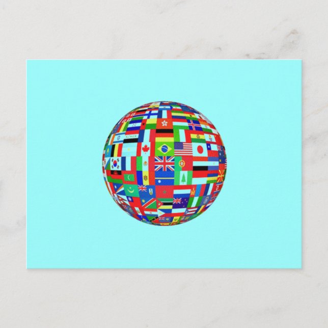 WORLD FLAGS POSTCARD (Front)