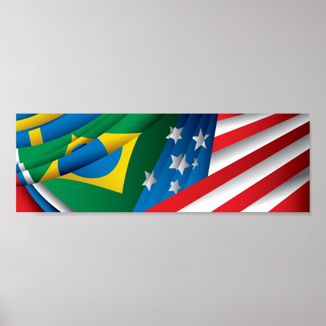 World Flags Poster, USA, Brazil and More Poster (Front)
