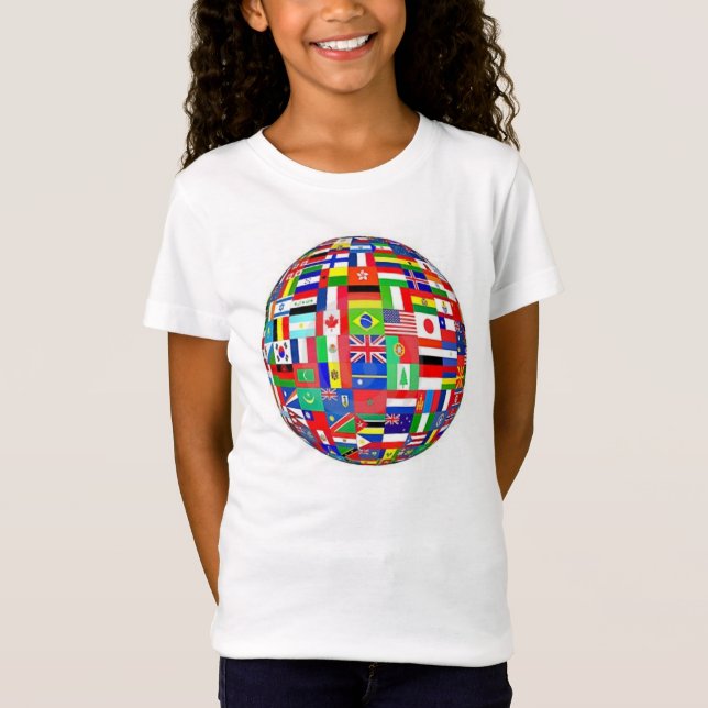 WORLD FLAGS SOCCER BALL T-Shirt (Front)