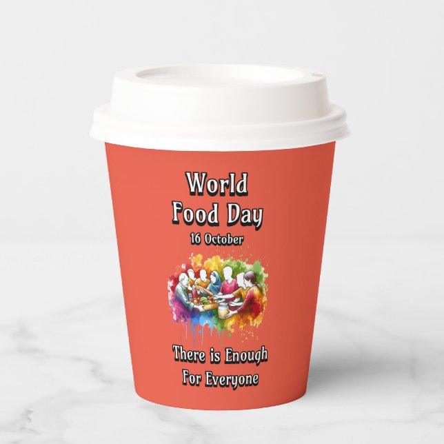 World Food Day. Enough for Everyone. Paper Cups (Front)