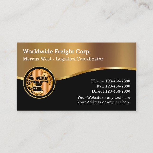 World Freight And Logistics  Business Card (Front)