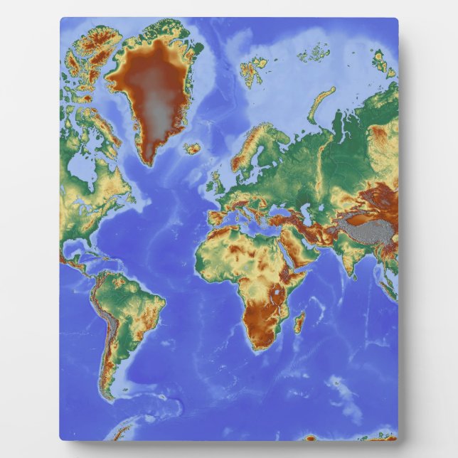 World Geographic International Map Plaque (Front)