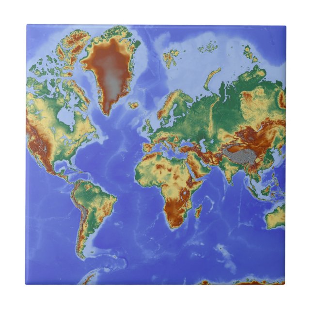 World Geographic International Map Tile (Front)
