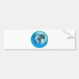 World Globe Bumper Sticker