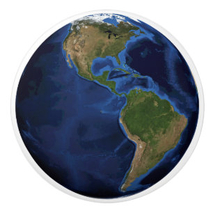 World Globe Ceramic Knob