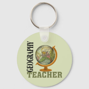 World Globe Geography Teacher Key Ring