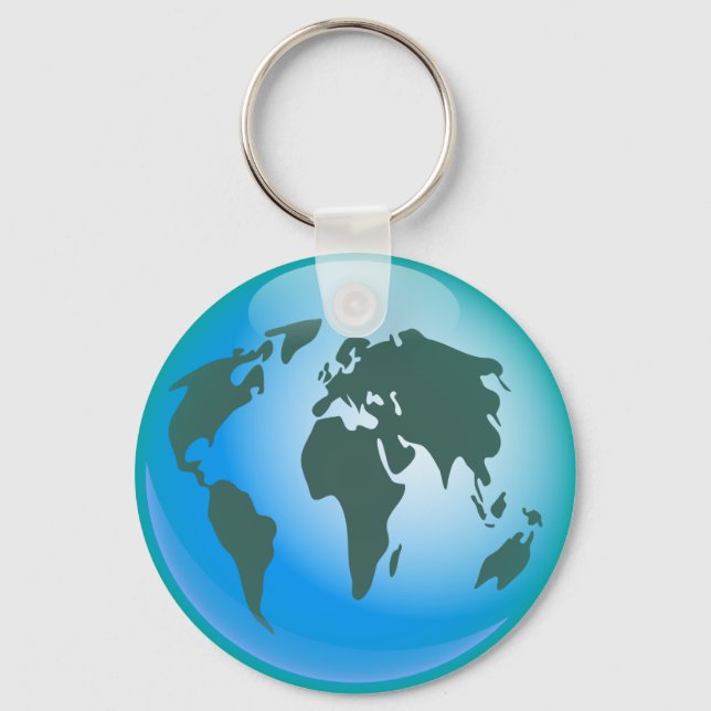World Globe Key Ring (Front)
