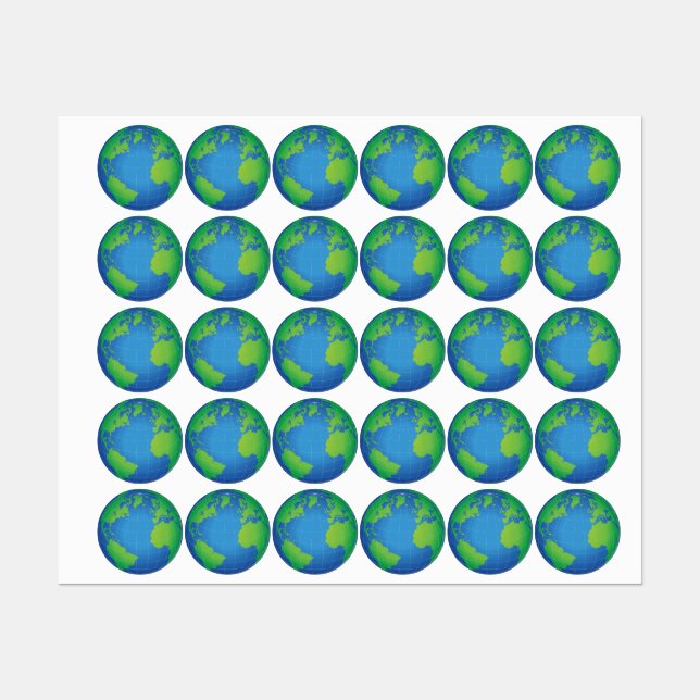 World Globe Map (Sheet)