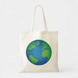 World Globe Map Tote Bag