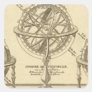 World Globe Square Sticker